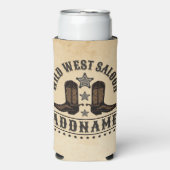 Westerne Cowboy laarzen ADD NAAM Sheriff Spurs Sal Seltzer Blikjeskoeler (Seltzer Voorkant)
