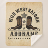 Westerne Cowboy laarzen ADD NAAM Sheriff Spurs Sal Sherpa Deken (Voorkant)