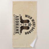 Westerne Cowboy laarzen ADD NAAM Sheriff Spurs Sal Strandlaken (Voorkant)