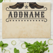 Westerne Cowboy laarzen ADD NAAM Sheriff Spurs Sal Theedoek (Gevouwen)