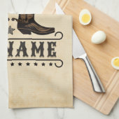 Westerne Cowboy laarzen ADD NAAM Sheriff Spurs Sal Theedoek (Quarter Fold)