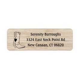 Westerne cowboy laarzen land hout cowgirl bruiloft etiket