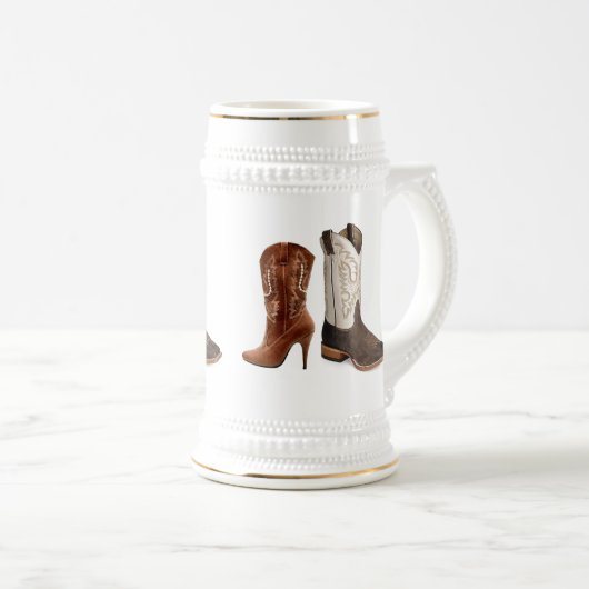 westerne cowboy laarzen voor bruiloft bierpul (Voorkant rechts)