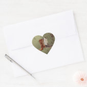 westerne cowboy laarzen voor bruiloft hart sticker (Envelop)