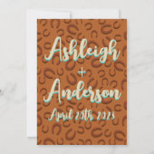 Westerne cowboy Leather Brown Horse Elopement Kaart (Achterkant)