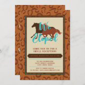 Westerne cowboy Leather Brown Horse Elopement Kaart (Voorkant / Achterkant)