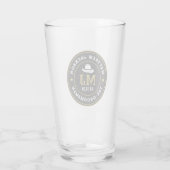 Westerne Cowboy  Logo Gepersonaliseerde Groomsmen Glas (Achterkant)