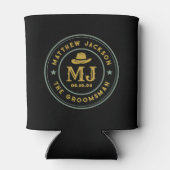 Westerne Cowboy  Logo Monogram Groomsmen Blikjeskoeler (Achterkant)