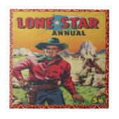 Westerne Cowboy Lone Star Tegeltje (Voorkant)