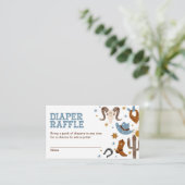Westerne Cowboy Luier Raffle Rodeo Baby shower Informatiekaartje (Staand voorkant)