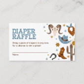 Westerne Cowboy Luier Raffle Rodeo Baby shower Informatiekaartje (Voorkant)