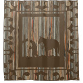 Westerne cowboy met scharnaalwout douchegordijn (Voorkant)