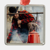 Westerne Cowboy Metalen Ornament (Voorkant)