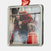 Westerne Cowboy Metalen Ornament (Links)