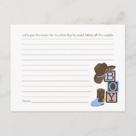 Westerne Cowboy Moeder Tips Kaart