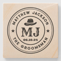 Westerne Cowboy  Monogram Groomsmen Beste man