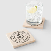 Westerne Cowboy  Monogram Groomsmen Beste man Stenen Onderzetter (Zijkant)