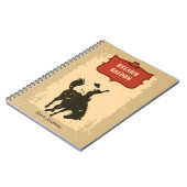 Westerne Cowboy Monogram Rustieke Naam Saloon Notitieboek (Linkerzijde)