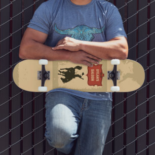 Westerne Cowboy Monogram Rustieke Naam Saloon Persoonlijk Skateboard