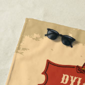 Westerne Cowboy Monogram Rustieke Naam Saloon Strandlaken (In situ)