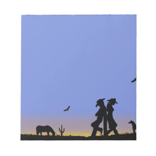 Westerne Cowboy Notitieblok (Voorkant)