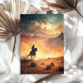 Westerne cowboy op de prairie tissuepapier