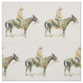 Westerne cowboy op mule stof (Swatch)