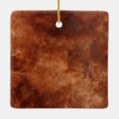 Westerne cowboy op paard keramisch ornament (Achterkant)