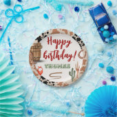 Westerne Cowboy Papieren Bordje (Feest)