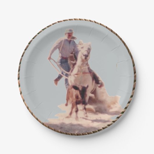 Westerne Cowboy Party Paper Borden Papieren Bordje (Voorkant)