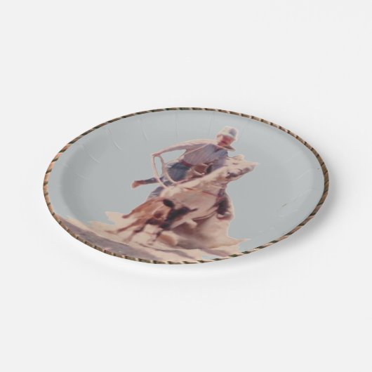 Westerne Cowboy Party Paper Borden Papieren Bordje (Gekanteld)