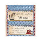 Westerne Cowboy Party Snoep Bar wrapper Favor Notitieblok (Voorkant)