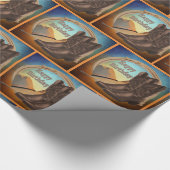 Westerne Cowboy Pet Boots en Rope Happy Birthday Cadeaupapier (Hoek)