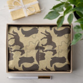 Westerne Cowboy Pet Boots Horse Gold Glitter Tissuepapier (Geschenk)