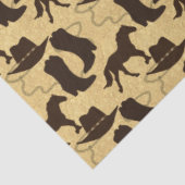 Westerne Cowboy Pet Boots Horse Gold Glitter Tissuepapier (Detail)