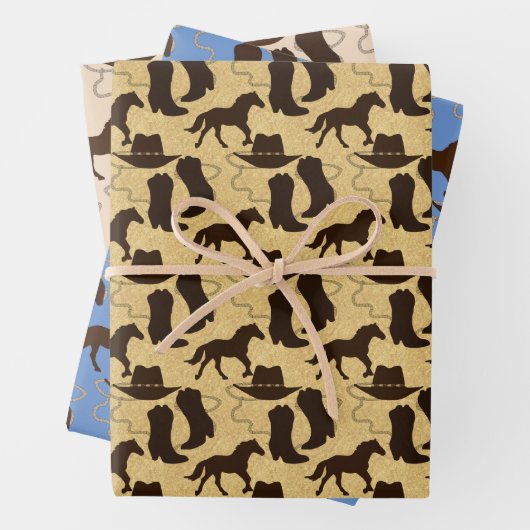 Westerne Cowboy Pet Boots Horse Inpakpapier Vel (In situ)