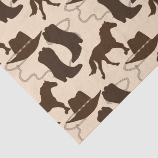 Westerne Cowboy Pet Boots Horse Tissuepapier (Detail)