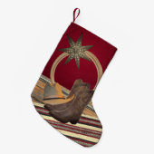 Westerne Cowboy Pet Boots Rope en Star Kleine Kerstsok (Voorkant (Hangend))