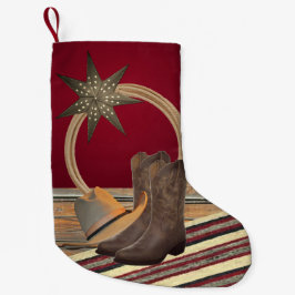 Westerne Cowboy Pet Boots Rope en Star Kleine Kerstsok