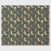 Westerne Cowboy Pet en laarzen kerst Cadeaupapier (Vlak)