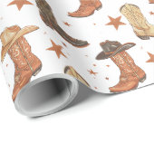 Westerne Cowboy Pet en laarzen kerst Cadeaupapier (Rol Hoek)