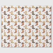 Westerne Cowboy Pet en laarzen kerst Cadeaupapier (Vlak)
