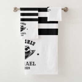 Westerne Cowboy Pet Groomsmen Persoonlijke naam Bad Handdoek