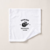 Westerne Cowboy Pet Groomsmen Persoonlijke naam Bad Handdoek (Wasdoekje)