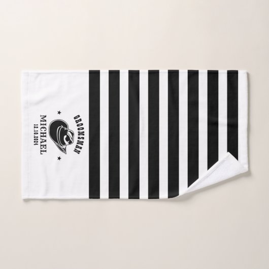 Westerne Cowboy Pet Groomsmen Persoonlijke naam Bad Handdoek (Handdoek)