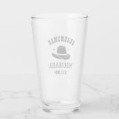 Westerne Cowboy Pet Groomsmen Persoonlijke naam Glas (Achterkant)