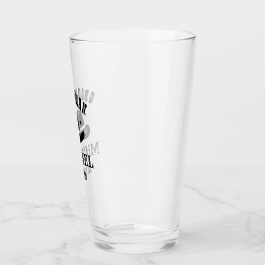 Westerne Cowboy Pet Groomsmen Persoonlijke naam Glas (Links)