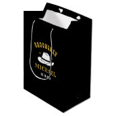 Westerne Cowboy Pet Groomsmen Persoonlijke naam Medium Cadeauzakje (Voorkant Gekanteld)