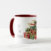 Westerne Cowboy Pet kerstcadeaus Y'all Mok (Voorkant links)