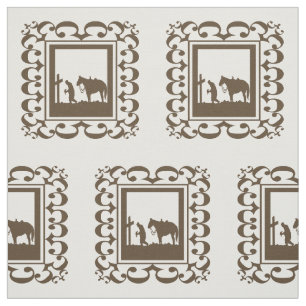 Westerne cowboy Prayer Design Fabric Stof